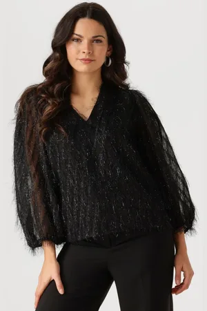 Jansen Amsterdam Damen Blusen Ff178 Puffed 3/4 Sleeve Top - - Größe XL