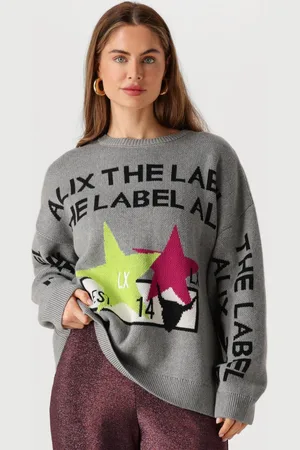 Alix the label Damen Pullover & Cardigans Ladies Knitted Pullover - - Größe XL