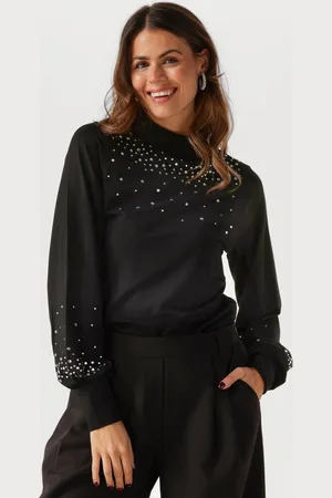 Jansen Amsterdam Damen Tops & T-Shirts V183 Turtle Rhinestones Top - - Größe XXL