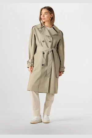 beaumont Damen Jacken Maxy Trench Coat - - Größe 34