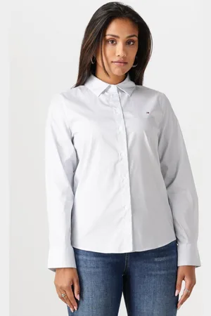 Tommy Hilfiger Damen Blusen Ess Poplin Regular Shirt - - Größe 34