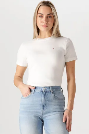 Tommy Hilfiger Damen Tops & T-Shirts Slim Cody C-nk Ss - - Größe XL