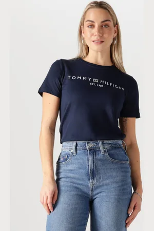 Tommy Hilfiger Damen Tops & T-Shirts Reg Corp Logo - - Größe XL