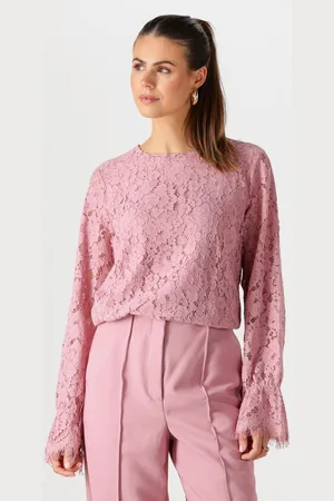 Y.A.S Damen Tops & T-Shirts Yasperla Ls Lace Top S. Noos - - Größe XL