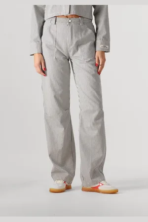 Colourful rebel Damen Jeans Kensi Striped Worker Pants - - Größe XXL