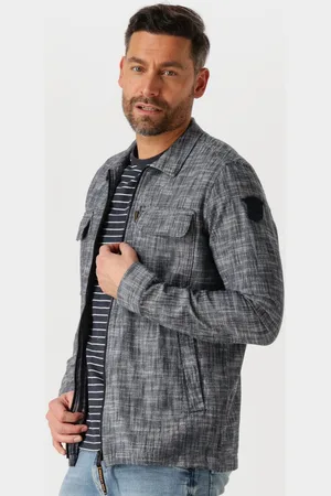 PME Legend™ Herren Overshirts Long Sleeve Shirt 2 Tone Slub - - Größe XL
