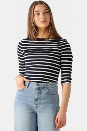 Tommy Hilfiger Damen Tops & T-Shirts New Cody Slim Boat-nk 3/4slv - - Größe XL