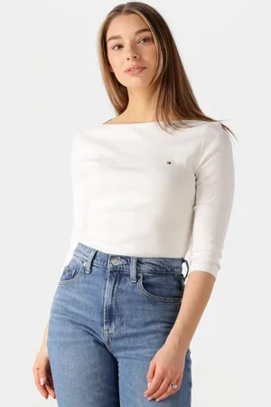 Tommy Hilfiger Damen Tops & T-Shirts New Cody Slim Boat-nk 3/4slv - - Größe XL