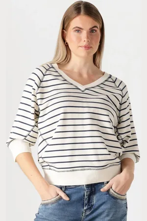 Mos Mosh Damen Pullover & Cardigans Mmmaggie Stripe Sweatshirt - - Größe XL