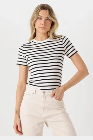 Tommy Hilfiger Damen Tops & T-Shirts Slim Cody C-nk Ss - - Größe XL