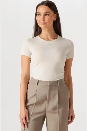 Tommy Hilfiger Damen Tops & T-Shirts Tjw Slim Essential Rib Ss Ext - - Größe XL