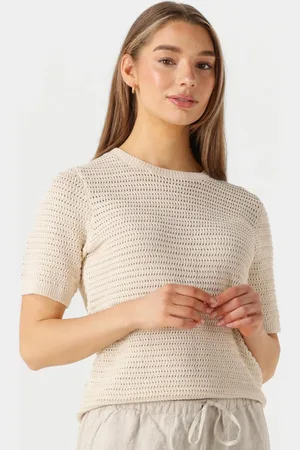 SELECTED Damen Tops & T-Shirts Slfvinna Ss Structure Knit O-neck - - Größe XL