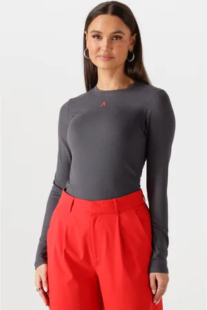 Alix the label Damen Tops & T-Shirts Ladies Knitted Modal Longsleeve Top - - Größe XL