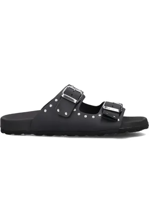 Lina Locchi Damen Pantoletten 2 Gesp Slipper Met Studs - - Größe 36