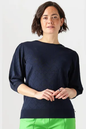 Jansen Amsterdam Damen Tops & T-Shirts Judith Top Jk 136 Short Sleeve - - Größe XL