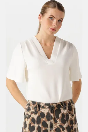 SELECTED Damen Tops & T-Shirts Slftenny Ss V-neck Top - - Größe S