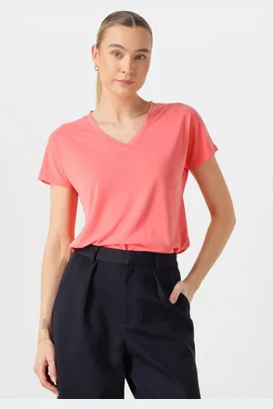 MSCH Damen Tops & T-Shirts Mschfenya Modal V Neck Tee - - Größe XS/S