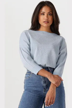 Jansen Amsterdam Damen Tops & T-Shirts Ilona Trui Lk 194 Long Sleeve - - Größe XL