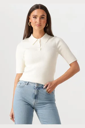 SELECTED Damen Tops & T-Shirts Slfhelen 2/4 Knit Collar - - Größe XL