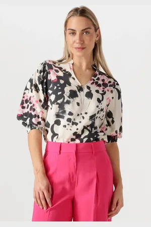 Jansen Amsterdam Damen Blusen Manon Blouse Wam 199 3/4 Puffed Sleeve - - Größe 34