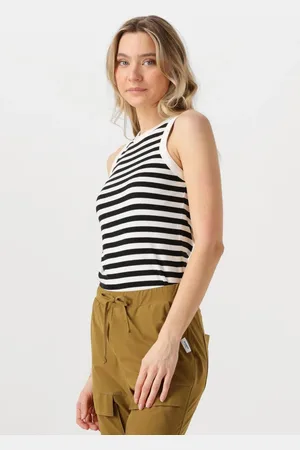 penn ink Damen Tops & T-Shirts Singlet Small Stripe - - Größe XL