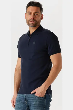 PME Legend™ Herren Polos & T-Shirts Short Sleeve Polo Interlock Melange Zip - - Größe XL