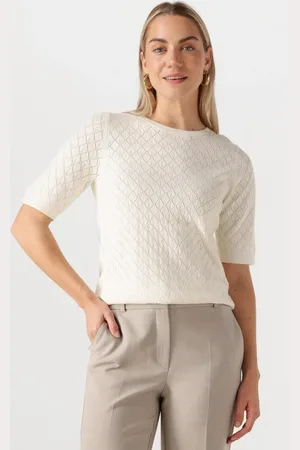 SELECTED Damen Tops & T-Shirts Slfhelen 2/4 Knit Boat Neck - - Größe S