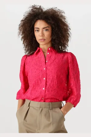 Jansen Amsterdam Damen Blusen Nanne Blouse Fj 722 3/4 Puffed Sleeve - - Größe 36