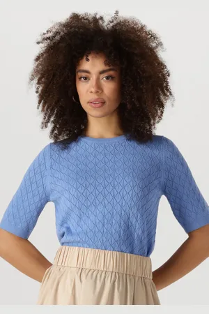 SELECTED Damen Tops & T-Shirts Slfhelen 2/4 Knit Boat Neck - - Größe XL