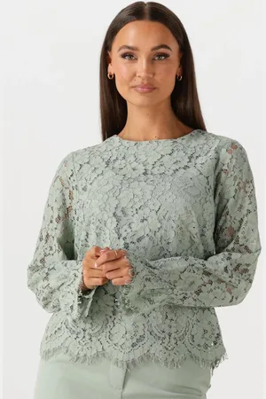 Y.A.S Damen Tops & T-Shirts Yasperla Ls Lace Top S. Noos - - Größe XL