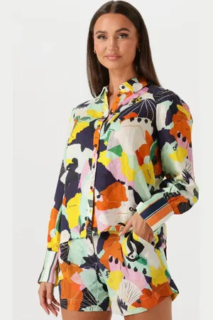 POM Amsterdam Damen Blusen Paradise Linen - - Größe 34