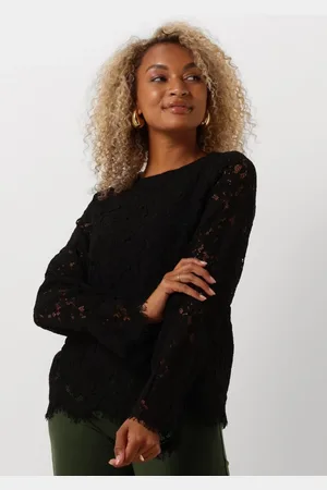 Y.A.S Damen Tops & T-Shirts Yasperla Ls Lace Top - - Größe XS
