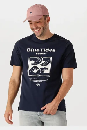 Shiwi Herren Polos & T-Shirts Men Liam Regular T-shirt Blue Tides - - Größe XL