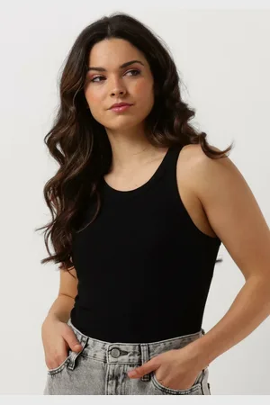 Calvin Klein Damen Tops & T-Shirts Variegated Rib Woven Tab Tank - - Größe XL