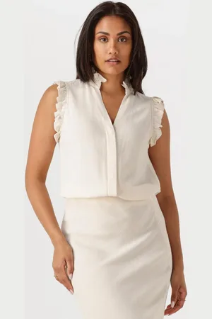 SELECTED Damen Tops & T-Shirts Slfviva Sl Ruffle Top - - Größe 38