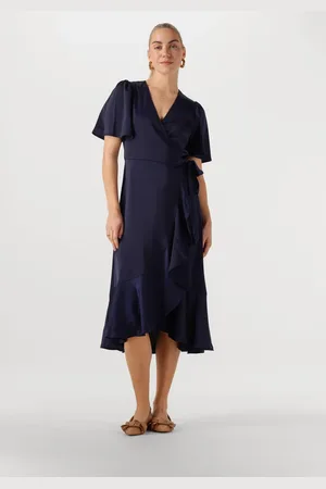 Y.A.S Damen Kleider Yasthea Midi Wrap Dress - - Größe 34