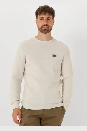 Calvin Klein Herren Pullover & Cardigans Woven Label Waffle Ls Tee - - Größe XL