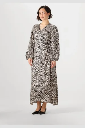 Jansen Amsterdam Damen Kleider Rebecca Jurk Wa 564 Wrap Long Sleeve - - Größe 34