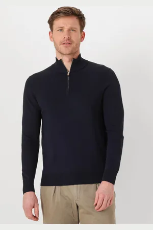 Profuomo Herren Pullover & Cardigans Half Zip Luxury Basic - - Größe XL