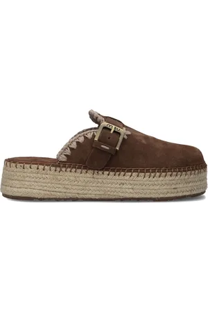 Mou Damen Slipper Jute Clog Plain Sue - - Größe 36