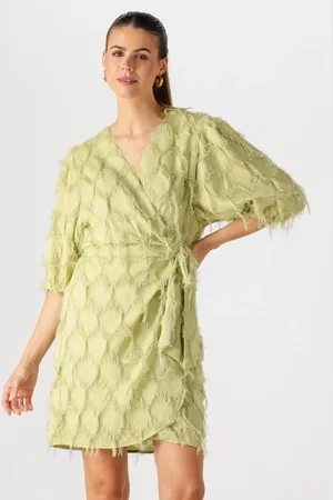 Aaiko Damen Kleider Florica Fringe Pes 482 - - Größe XL