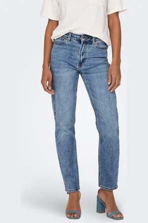 ONLY Onlemily Hohe Taille Gerade Geschnitten Jeans