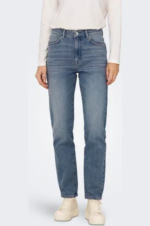 ONLY Onlemily Hohe Taille Gerade Geschnitten Jeans