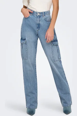 ONLY Onlriley Hohe Taille Gerade Geschnitten Jeans