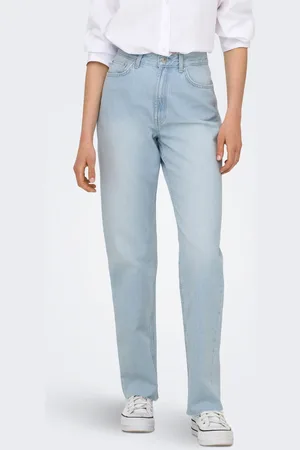 ONLY Onlriley Hohe Taille Gerade Geschnitten Jeans