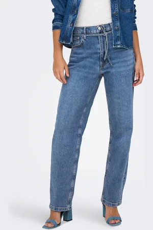 ONLY Onlgypsy Hohe Taille Gerade Geschnittener Slim Fit Jeans