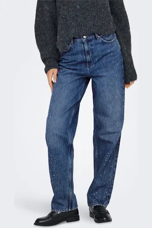 ONLY Onlrobyn Hohe Taille Gerade Geschnitten Jeans