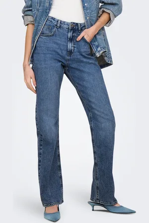 ONLY Onlbillie Hohe Taille Gerade Geschnitten Jeans
