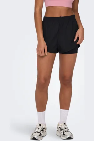 ONLY Onpalice-2 Hohe Taille Locker Geschnitten Trainingsshorts