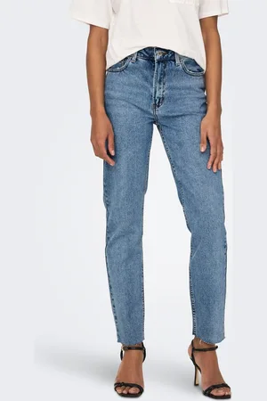 ONLY Onlemily Hohe Taille Gerade Geschnitten Jeans